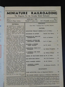 Miniature Railroading 1940 June July  Vol 3 #2 Magazine Build miniatire trolleys