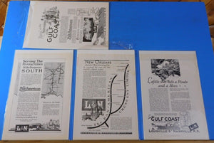 Ads Louisville & Nashville RR Lot #2 Advertisements from Various Magazines (10)