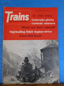 Trains Magazine 1964 SeptemberHighballing B&O duplex drive Extra 4501 South