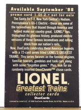 DuoCards Lionel Greatest Trains Collector Card Promo Card #1 of 2 1998