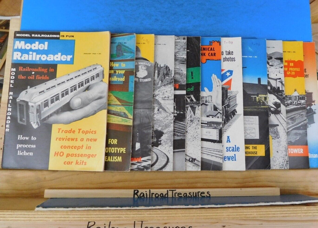 Model Railroader Magazine Complete Year 1960 12 issues