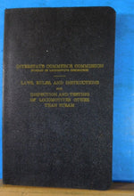 ICC Laws, Rules, And Instructions 1959 Locomotive Inspection Laws Black Cover