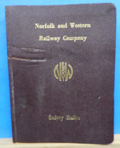 Norfolk and Western Railway 1964 Safety Rules Hard Cover Damaged