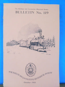 R&LHS Bulletin Railroad History #119 Oct 1968 CNE R&P NYC