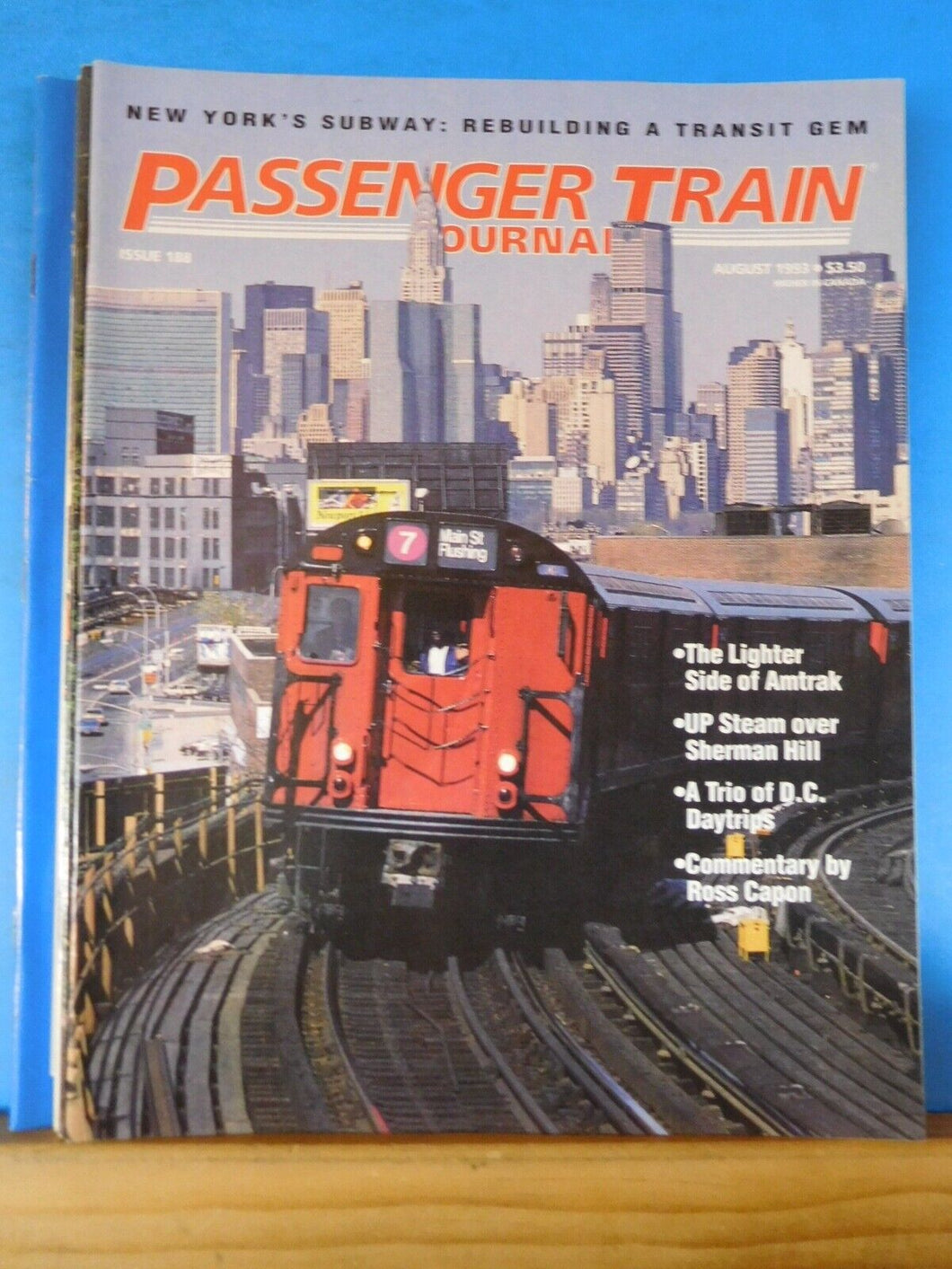 Passenger Train Journal #188 1993 August Lighter side of Amtrak UP Steam SHerman