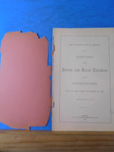 Boston and Maine Railroad Annual Report Ending Date 1891 Sept 30 Cover damage