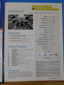 Railfan & Railroad Magazine 2010 April CN Moguls EMD 645 engines 1910 Wellington