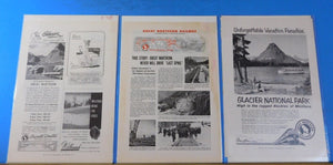 Ads Great Northern RR Lot #20 Advertisements from Various Magazines (10)