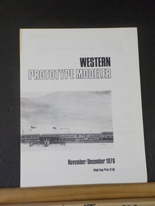 Western Prototype Modeler 1976 Nov Dec SP flat UP passenger streamliners WP Box
