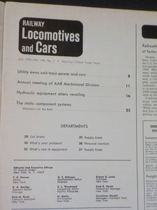 Railway Locomotives and Cars 1970 July Railway Utility owned unit train and cars