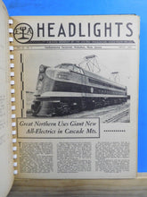 Era Headlights 1948 Spiral bound w/black cardstock covers Index  Complete Year
