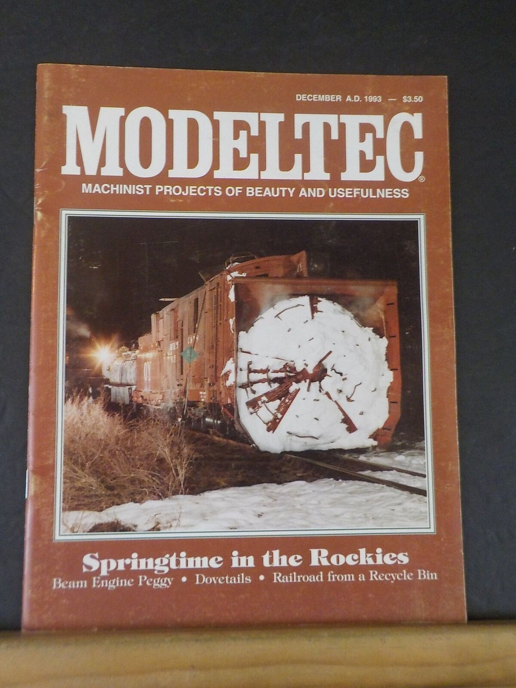 Modeltec 1993 December Magazine Railroad from a recycle bin Beam engine Peggy Do