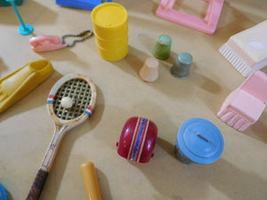 Vintage Dollhouse Furniture and Accessory Lot (37) Pieces Plastic