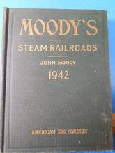Moody’s Steam Railroads 1942 HC Railroads Airlines Shipping Traction
