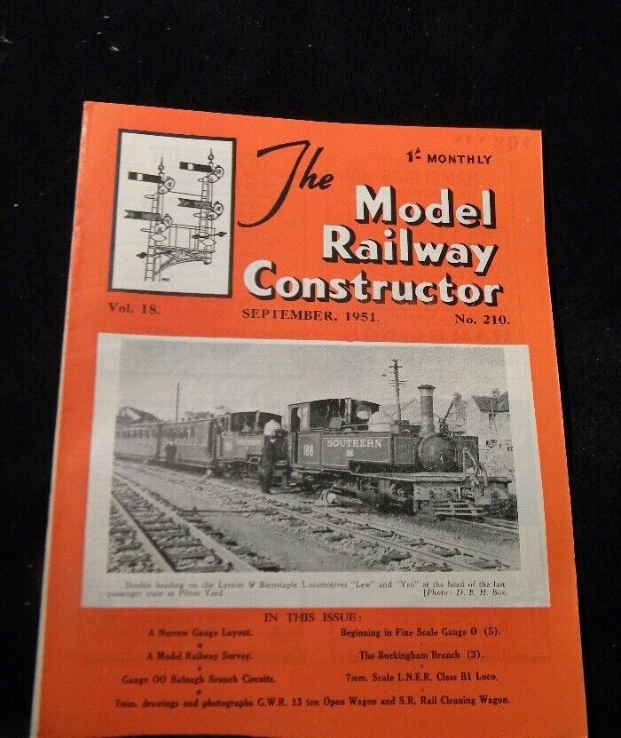 Model Railway Constructor 1951 September #210 GWR 13 ton open wagon SR Rail clea