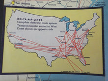 MAP Delta Air Lines Route Maps 1963 May