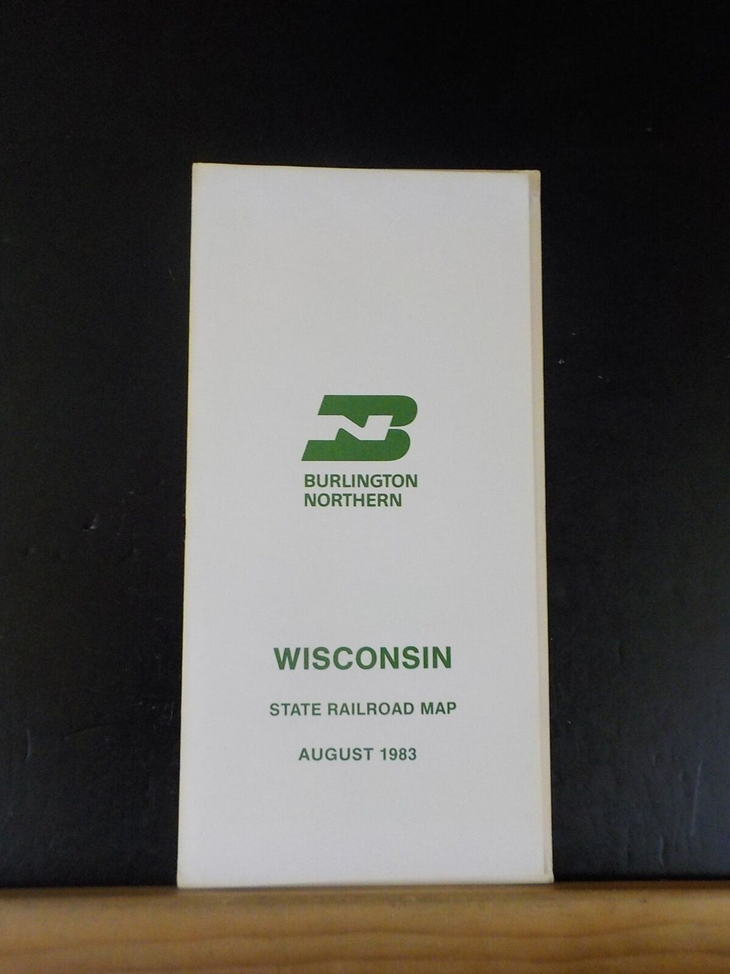 Map Burlington Northern Wisconsin State Railroad Map 1983 August