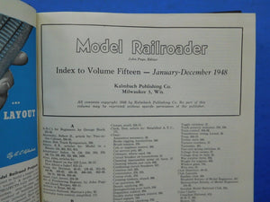 Model Railroader Magazine Bound Volume 15 January-December 1948