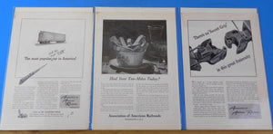 Ads Association of American Railroads Lot #4 Advertisements from magazines (10)