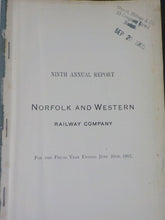 Norfolk and Western Railway Annual Report 9th June 30 1905 FOLD OUT MAP