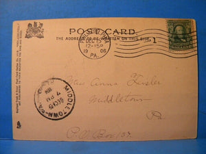 Postcard Philadelphia Reading Terminal  Postmarked 1906.   Anna Fisher