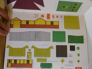 Railroad Model Craftsman Cutout Book 20 HO Scale full color buildings 5th print