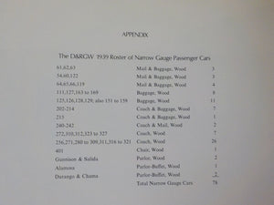 Narrow Gauge Pictorial Volume 2 Passenger Cars of the D&RGW