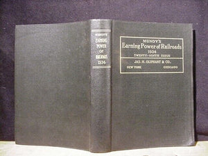 Mundy's Earning of Railroads 1934 Stocks, debt, revenues, expenses, maintenance