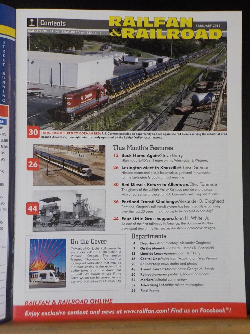 Railfan & Railroad Magazine 2012 February Portland Transit Challenge