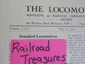 Locomotive Railway Carriage & Wagon Review #705  1951 May 15th