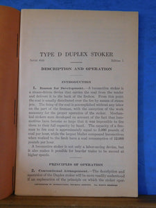 ICS Type D Duplex Stoker #4000 Edition 1 1942