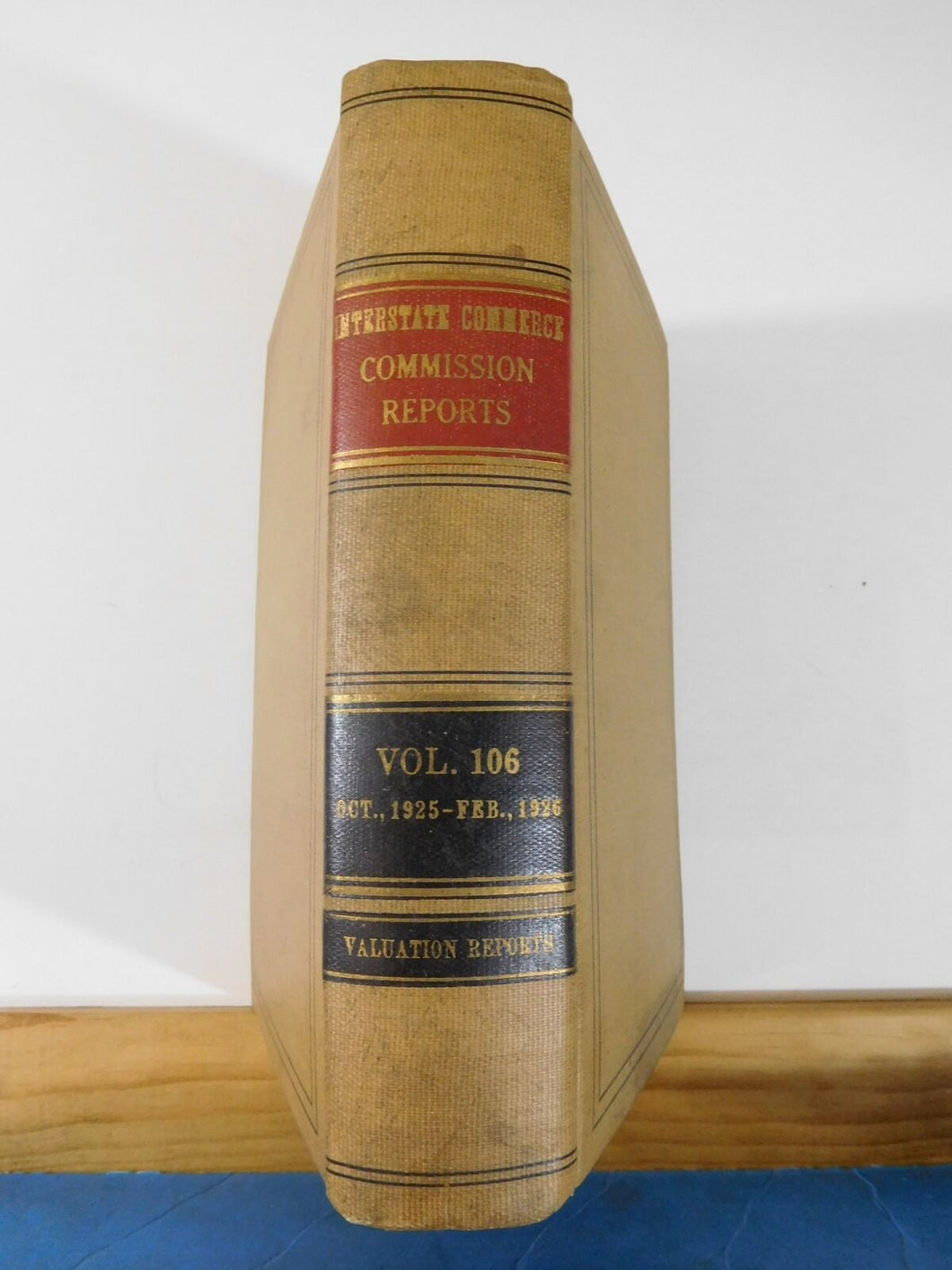 Interstate Commerce Commission Reports Vol.106 Oct 1925 to Feb 1926 HC