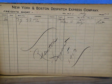 New York & Boston Despatch Express short Freight book 1894 original Walpole Mass