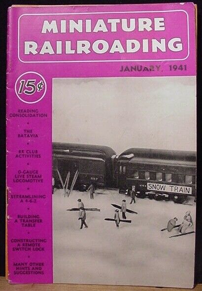 Miniature Railroading 1941 January Vol 3 #7 Magazine Transfer table