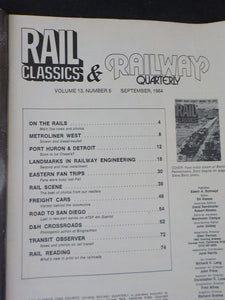 Rail Classics Magazine 1984 September V13 #5 Freight cars High road to San Diego