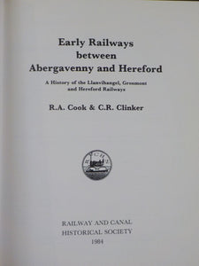 Early Railways Between Abergavenny and Hereford by RA Cook & CR Clinker