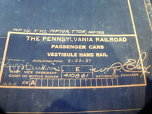 Blueprint Pennsylvania Railroad - Passenger Cars, Vestibule Hand Rail