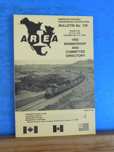 American Railway Engineering Association Bulletin 735 March 1992 AREA