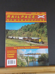 Rail Pace News Magazine 2004 August Railpace Ohio Central Freight operations Cat