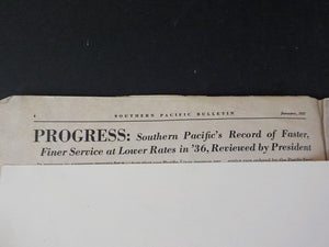 Southern Pacific Bulletin 1937 January Vol21 #1 Human Side