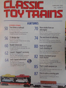 Classic Toy Trains 2003 February Hi rail S gauge layout 12 track plan design tip