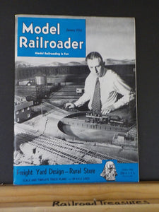 Model Railroader Magazine 1950 January Freight Yard design Rural store