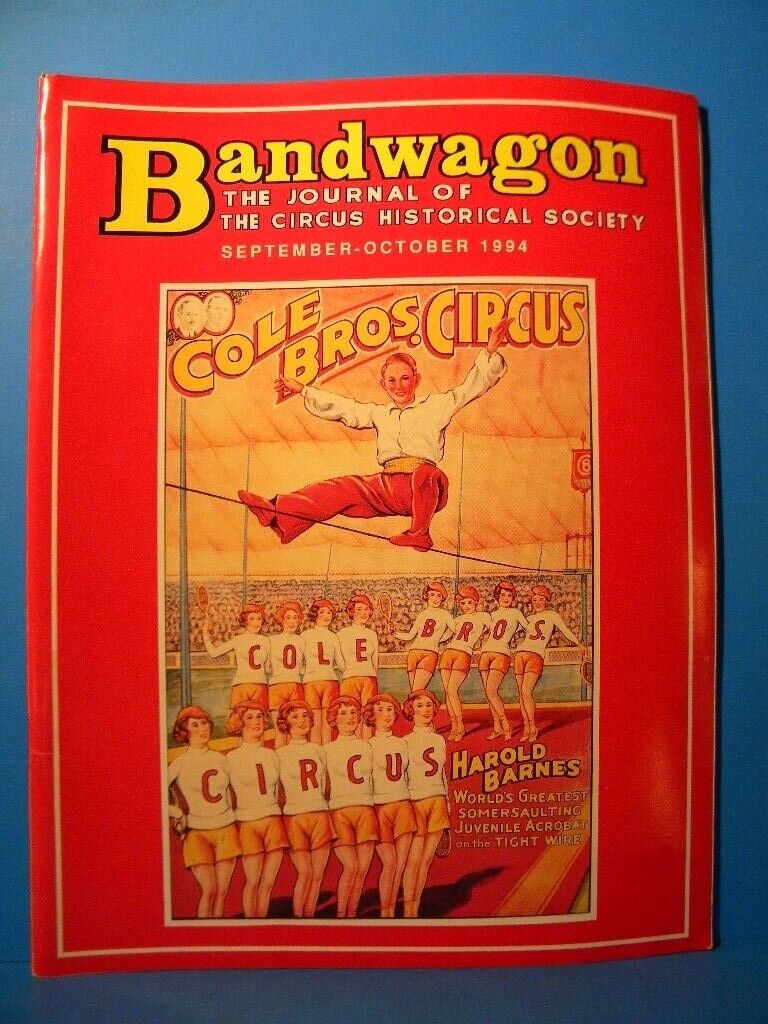 Bandwagon 1994 Sept Oct Circus Magazine Cole Brothers Circus
