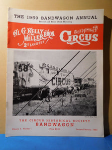 Bandwagon 1960 January February Circus Magazine 1959 Annual Record & Route honor
