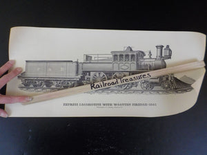 Print Express Locomotive with Wootten Firebox 1881 Philadelphia & Reading #411