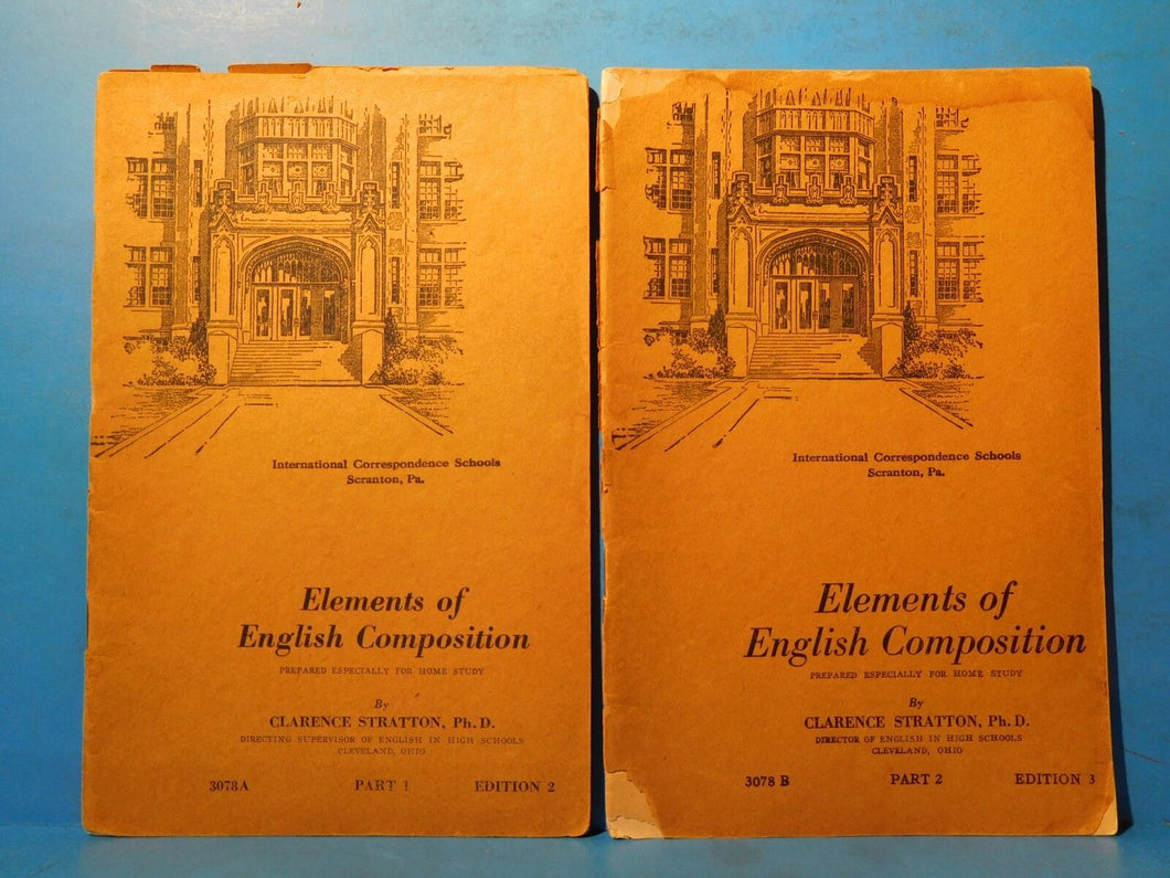 ICS Elements of English Composition 3078 Lot of 2 booklets International Corresp