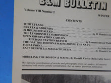 B&M Bulletin Vol 8 #2 1978/79 Winter The Lyndonville Subdivision Open observa