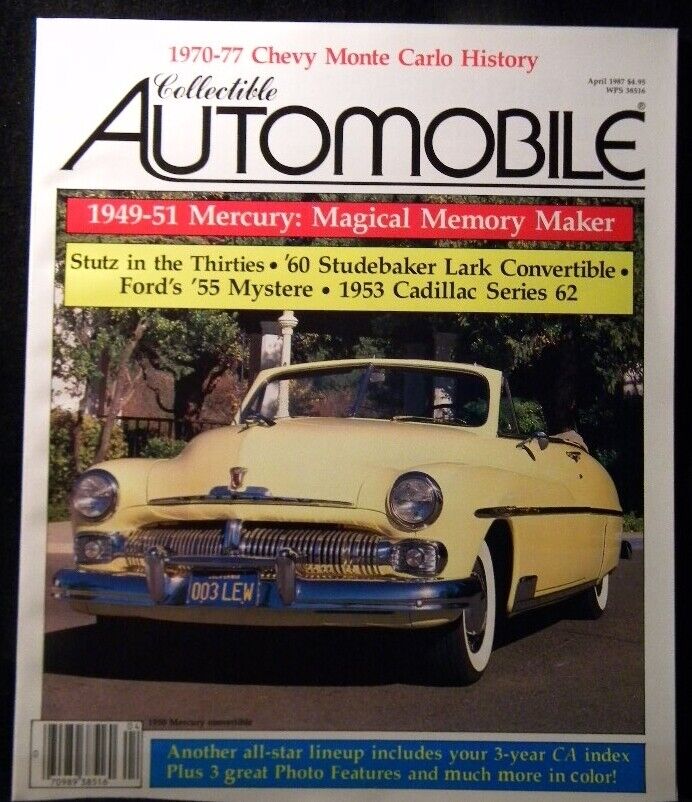 Collectible Automobile 1987 April 1949-51 MErcury Stutz Studebaker Ford Mystere