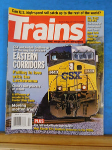 Trains Magazine 2008 February Eastern Corridors China Powder River Basin Moving