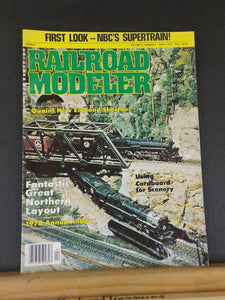 Railroad Modeler 1979 April using cardboard for scenery NBCs supertrain Quaint N